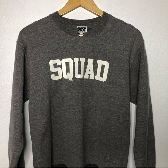 Suburban Riot Squad Raw Hem Pullover Jumper Sweatshirt M - Picture 2 of 5